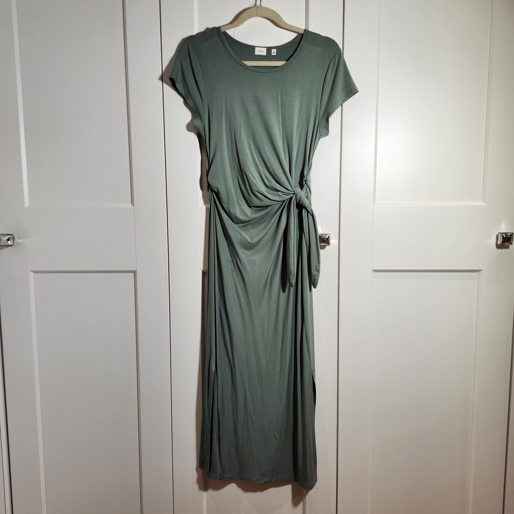 Wilfred Sage Green Side-Tie Maxi Dress